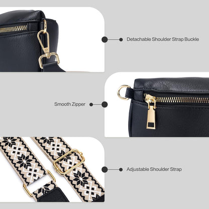 Kleine Damen Umhängetasche RFID Blockierung Crossbody Bag Vegan Leder