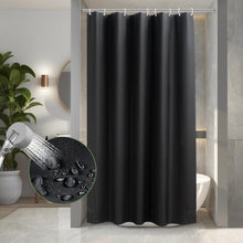 Duschvorhang 120x200 Schwarz Kunststoff Wasserdicht Anti-Schimmel