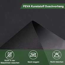 Duschvorhang Schwarz 120x200 Wasserdicht Antischimmel mit 8