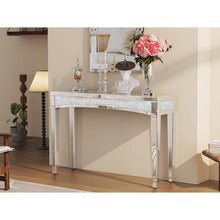 Konsolentisch Silber Kristall 120cm | Moderner Flurtisch mit Spiegel