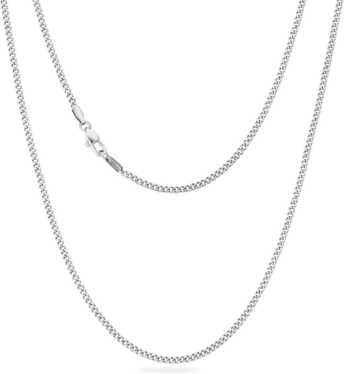 Panzerkette mit Diamantschliff 2mm Gold vergoldet Silber 55.9cm