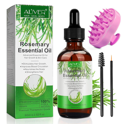 Rosmarinöl Haarwachstum 60ml mit Kopfhautmassagegerät