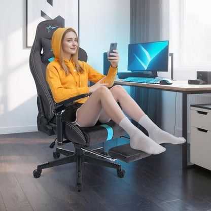Ergonomischer Gaming Stuhl aus Wildlederimitat