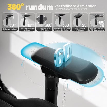 Ergonomischer Gaming Stuhl aus Wildlederimitat