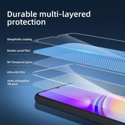 Panzer Schutz Glas Samsung Galaxy A05 A05s 9H Härte 3er Set