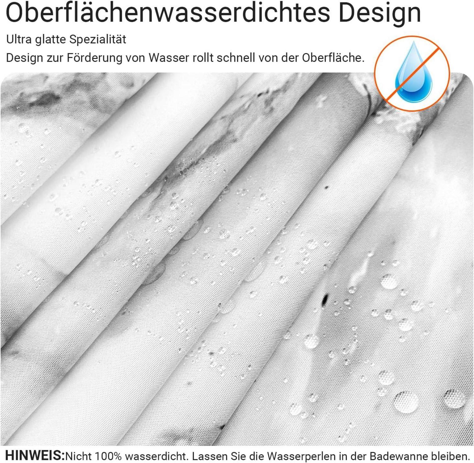 Duschvorhang Marmor-Muster 200x200cm wasserabweisend