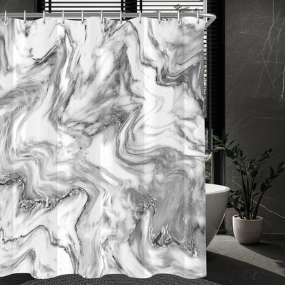 Lerores Duschvorhang 200x200cm Marmor Antischimmel Wasserabweisend 12 Ösen Badezimmer