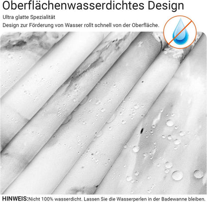 Duschvorhang Marmor 240x200cm Antischimmel Textil