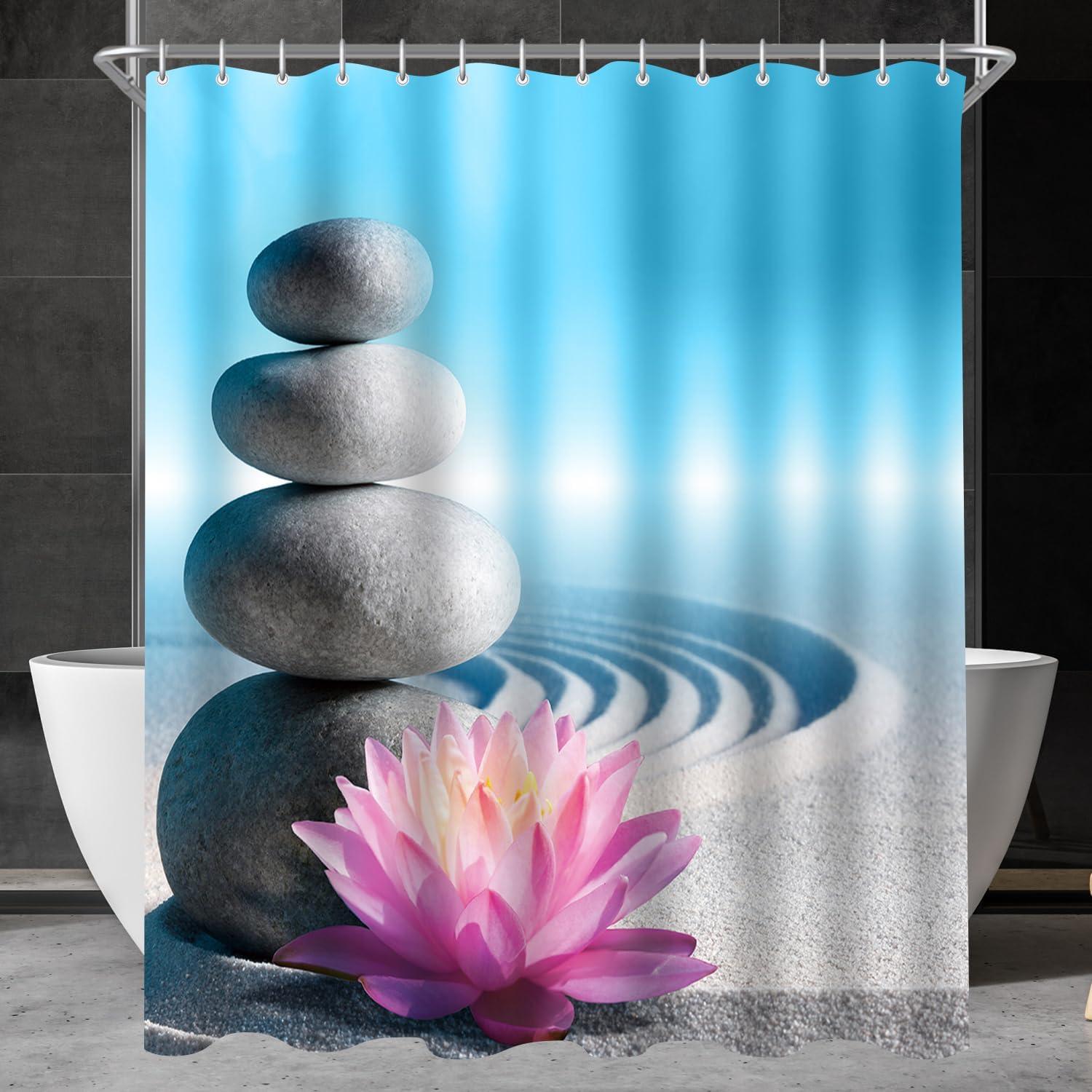 Duschvorhang Kieswüste Antischimmel 240x180cm Polyester Stoff