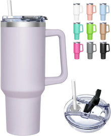 Thermobecher 2-in-1 Deckel 1180ml Trinkbecher Strohhalm Edelstahl