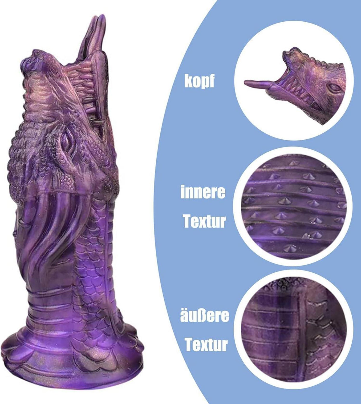 Penisverlängerung Masturbator 2-in-1 Sexspielzeug Alien Dildo 3D Tunnel