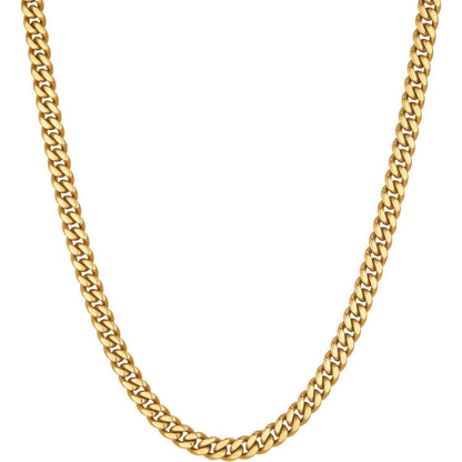 Panzerkette Herren 18 Karat Vergoldet 4-6mm, Goldkette für Männer