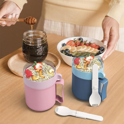 ERBO Müslibecher 500ml to go mit Löffel und Deckel BPA-frei