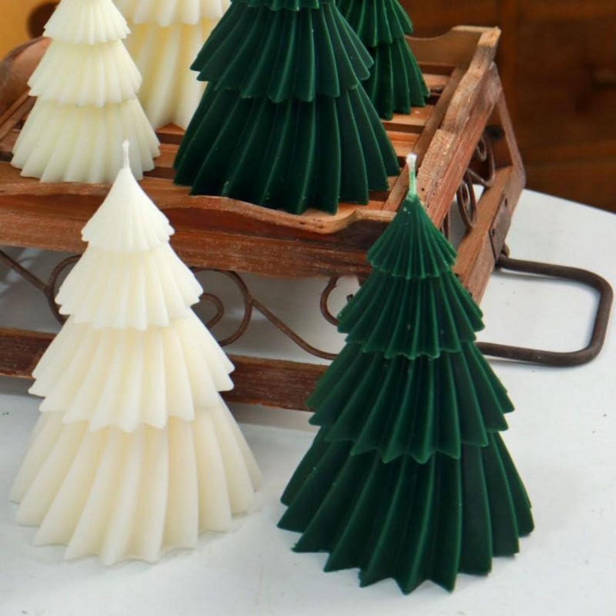 3D Weihnachtsbaum Kerzenform Silikon 13x10cm für DIY Kerzen