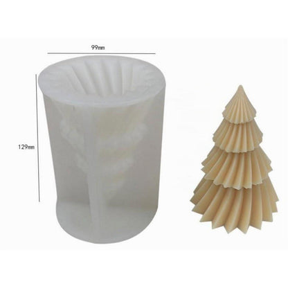 3D Weihnachtsbaum Kerzenform Silikon 13x10cm für DIY Kerzen