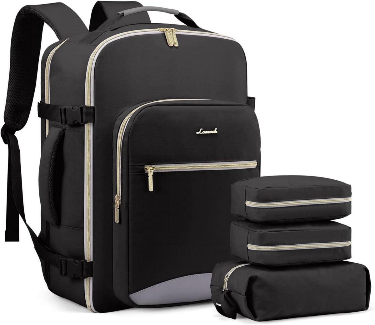Wasserdichter 40L Travel Backpack für Damen, 17 Zoll Laptop Rucksack