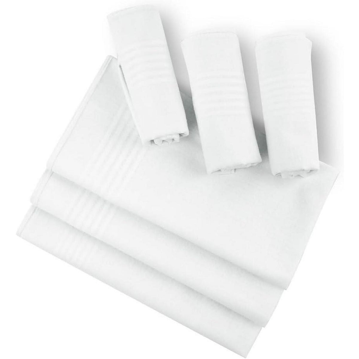 Herren Taschentücher Baumwolle 6er Set Weiß 38x38 cm