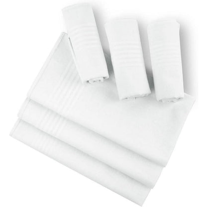 Herren Taschentücher Baumwolle 6er Set Weiß 38x38 cm