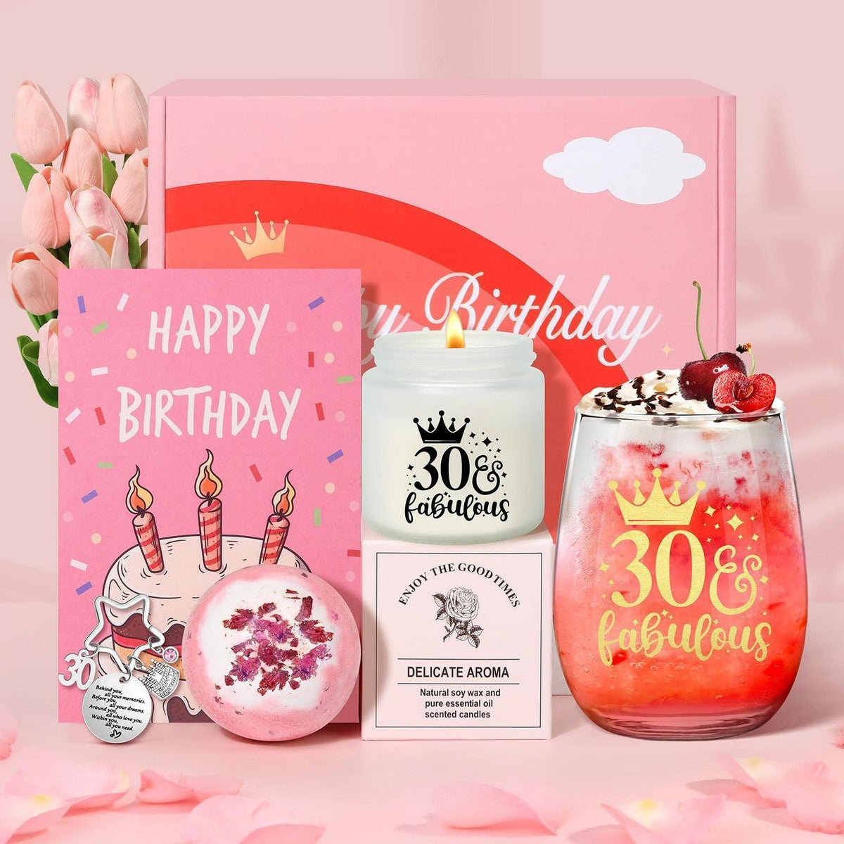 Weinglas Geschenkset 30. Geburtstag – Personalisiert & Verwöhnend