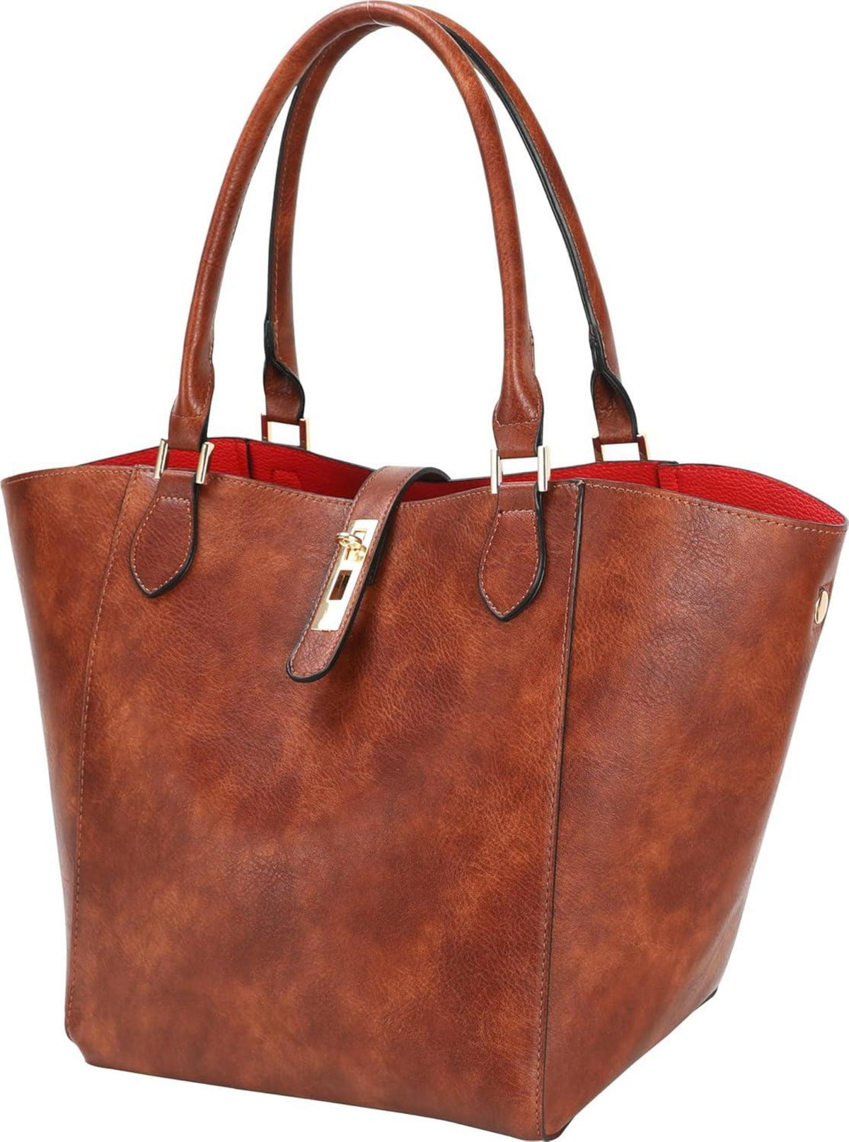 Große Damen Shopper Handtasche aus Leder mit vielseitigen