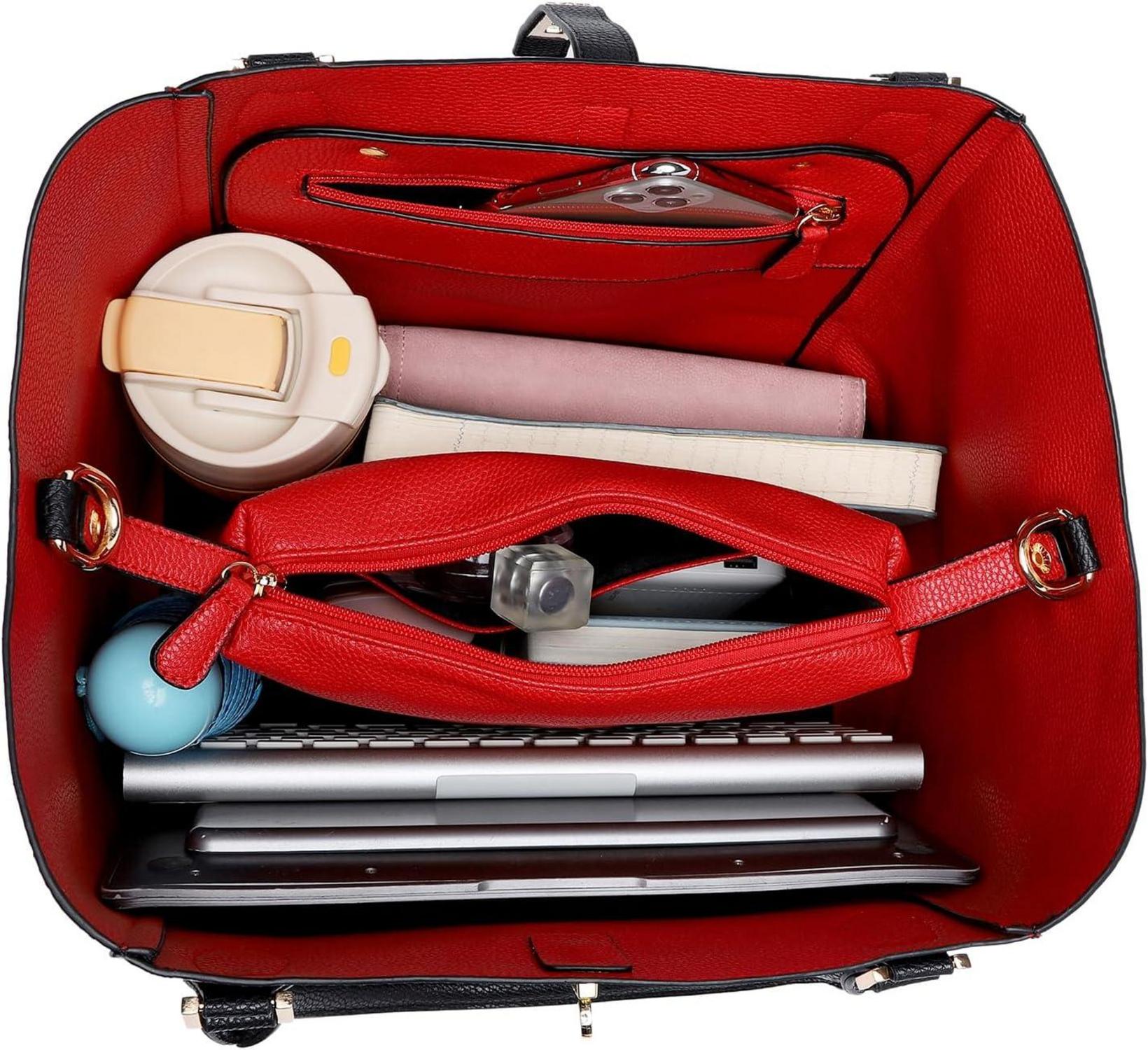 Große Damen Shopper Handtasche aus Leder - Arbeits- und Schultertasche
