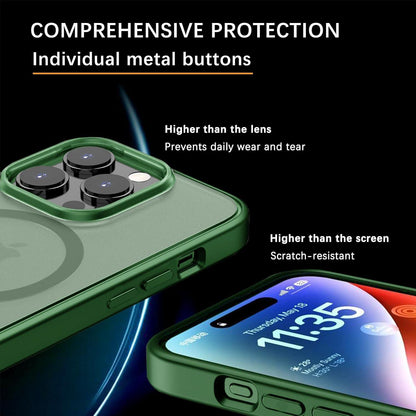 iPhone 15 Plus Magnetische Hülle mit MagSafe Militärischem Schutz Grün