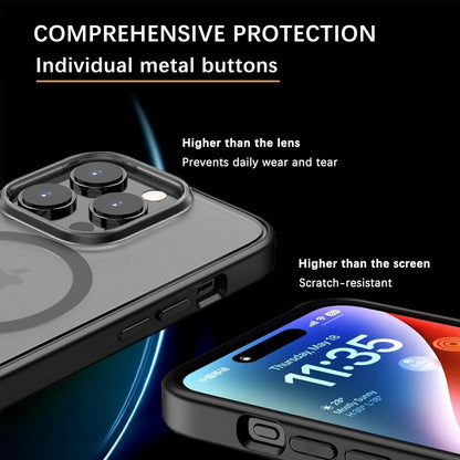 Magnetische Stoßfeste Schutzhülle für iPhone 15 Plus MagSafe Schwarz
