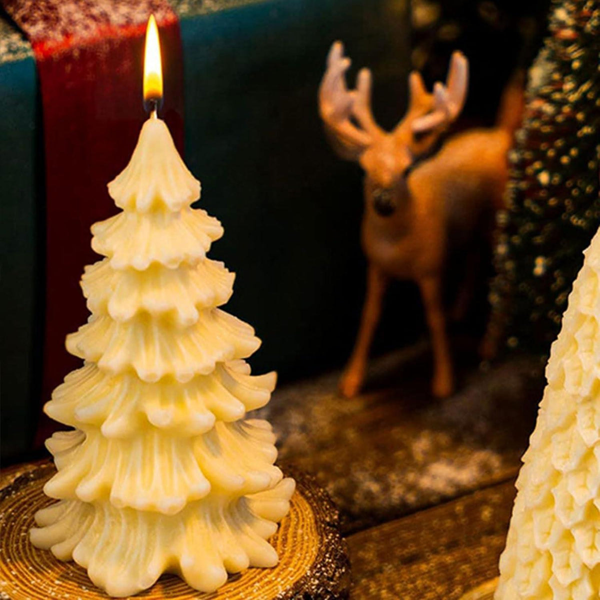 Silikonform Weihnachten 3D Gießform Tannenbaum Kerzenherstellung DIY