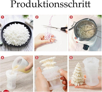 Silikonform Weihnachten Tannenbaum Gießform Kerzen Seife DIY