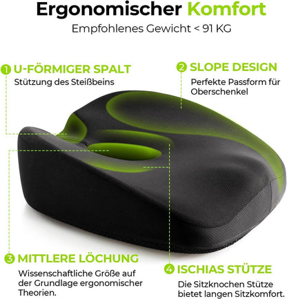 Gedächtnisschaum-Sitzkissen mit U-förmigem Design, Sitzring für