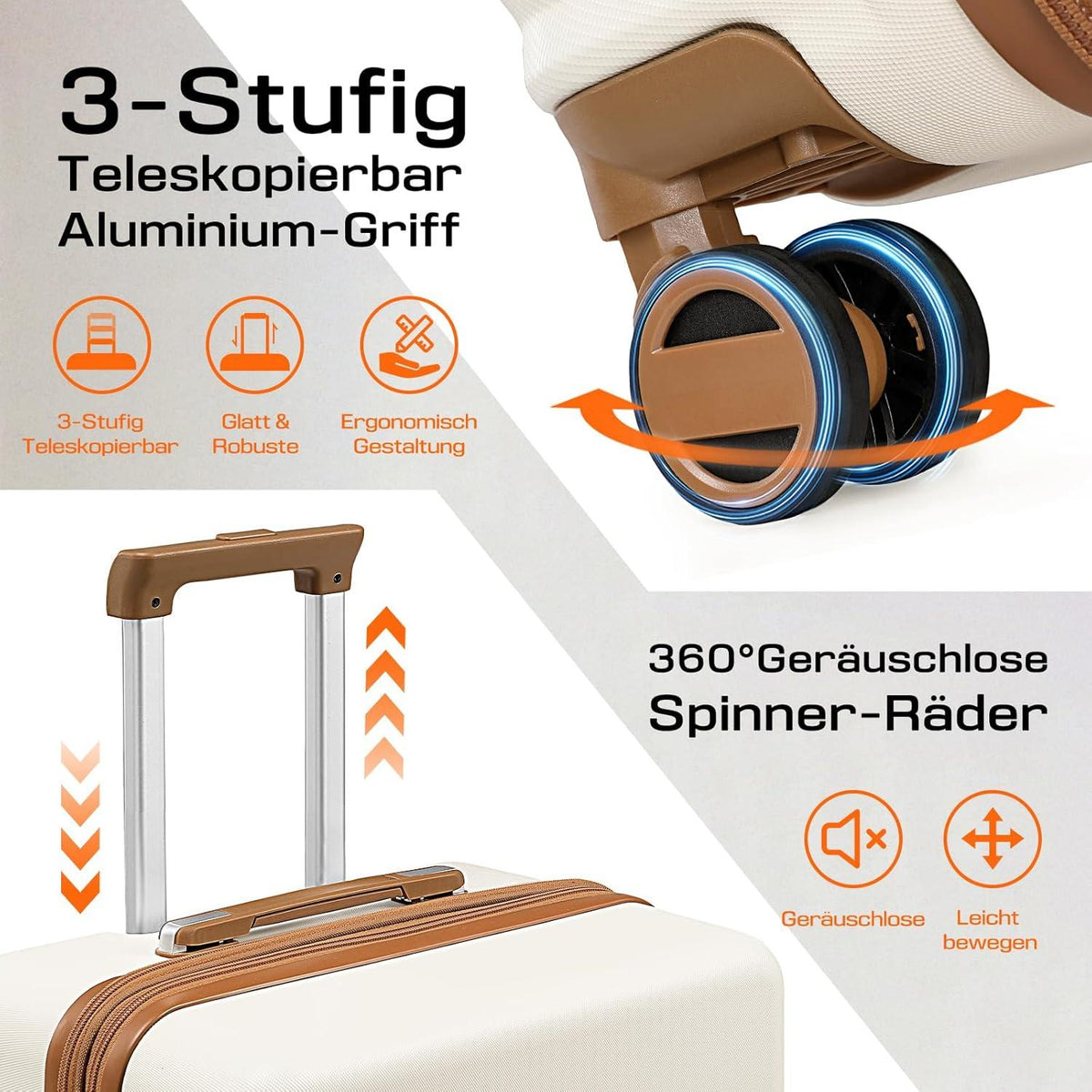 Joyway Kofferset 5tlg ABS Hartschalen Trolley Reisekoffer Set