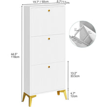 YITAHOME Schuhschrank mit 3 Klappschubladen und