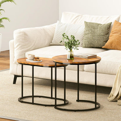 Satztische 2er Set Wohnzimmer Beistelltisch Metallgestell Mini Tische