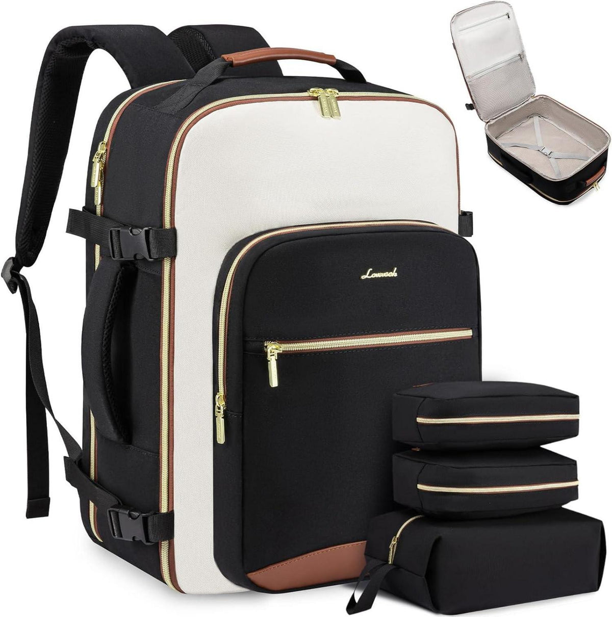 Handgepäck Rucksack Flugzeug 40L Damen Herren Wasserdicht Laptop 17