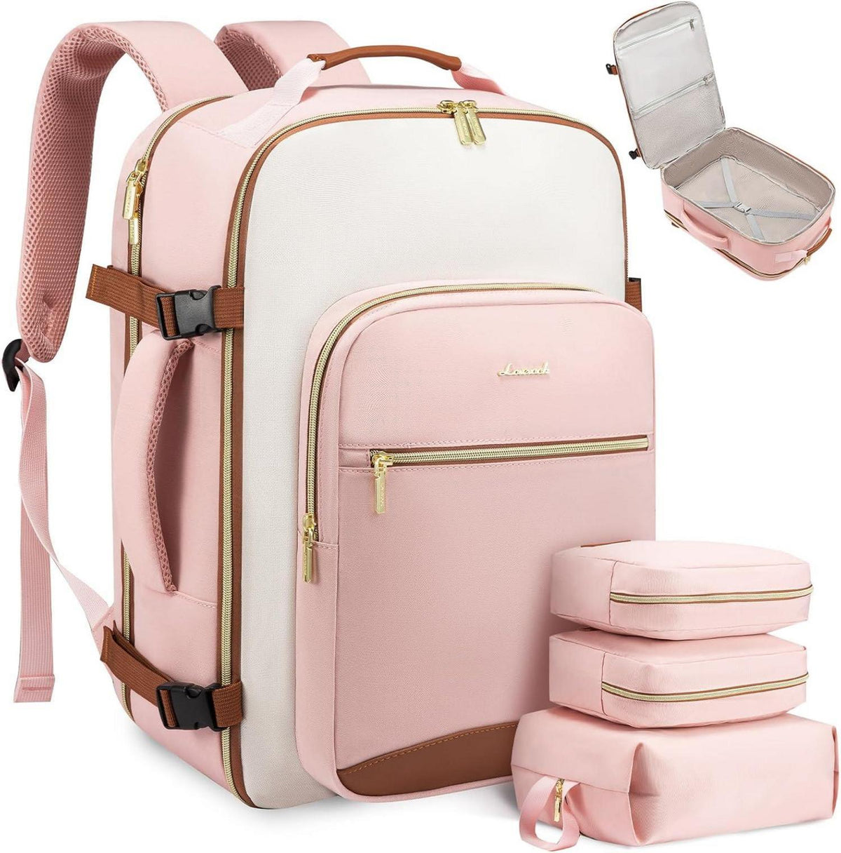 Handgepäck Rucksack Flugzeug Damen Herren 40L Wasserdicht Laptop 17