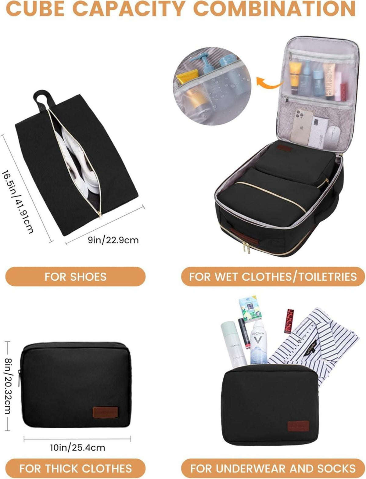 Handgepäck Rucksack Damen Herren 40L Laptop Wasserdicht 17 Zoll - LOVEVOOK