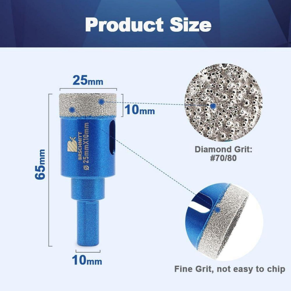 Diamant Glasbohrer 25mm für Fliesen & Keramik (2 Stück)
