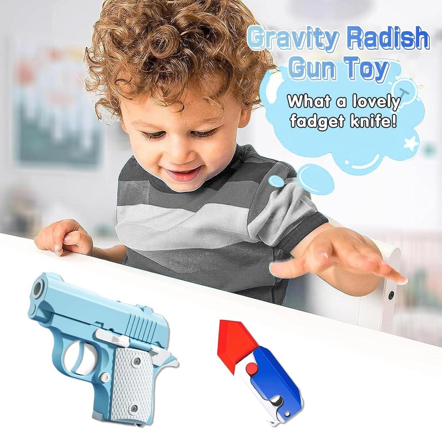 Fidget Toy Pistole Schaumstoff Gravity Gun Mini Kinder