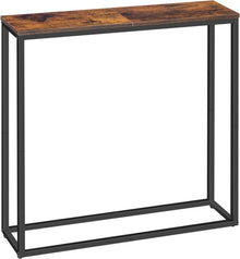 Schmaler Konsolentisch Vintagebraun-Schwarz 75cm