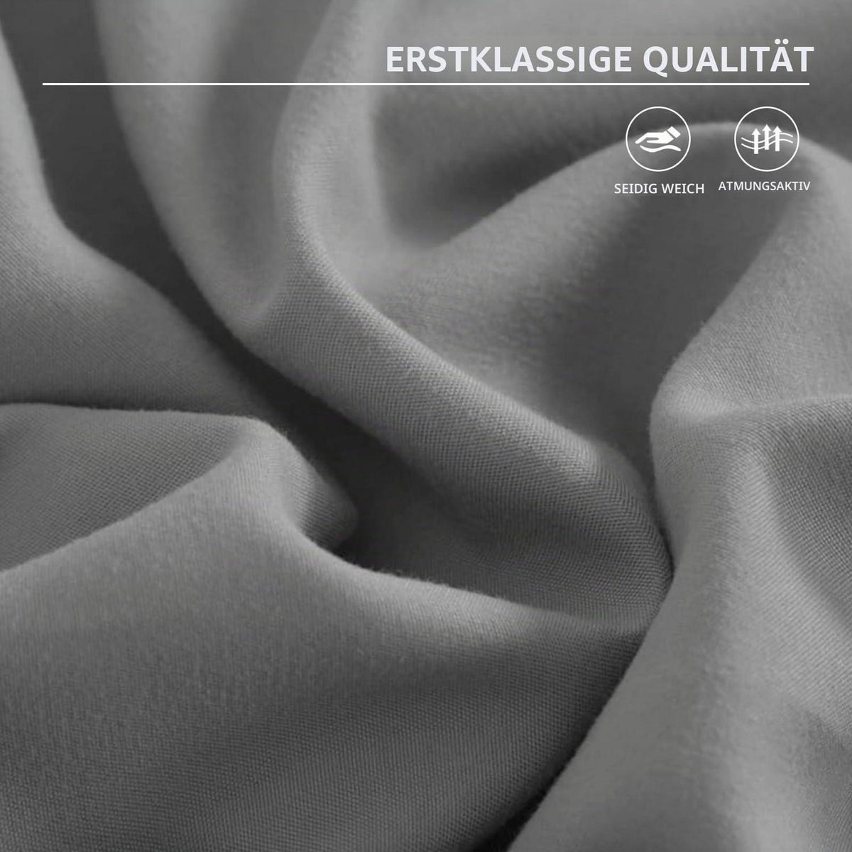 2x Kissenbezug 50x90 Dunkelgrau - Mikrofaser Kissenhülle