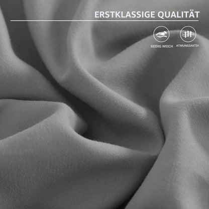 2x Kissenbezug 50x90 Dunkelgrau - Mikrofaser Kissenhülle
