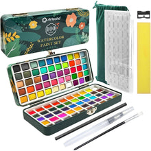 Artecho Aquarellfarben Set 100 Farben mit Zubehör & Box