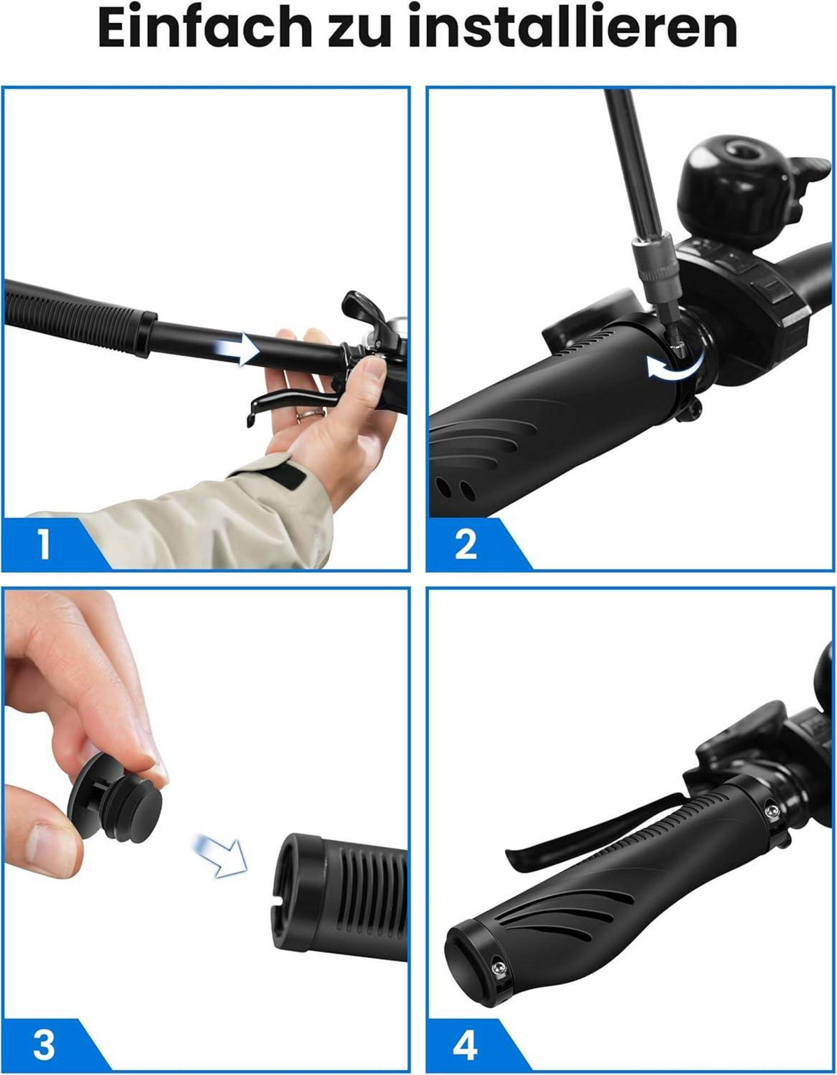 Fahrradgriffe Rutschfester Lenkergriffe 22,2 mm MTB Griffe Lock-On Design