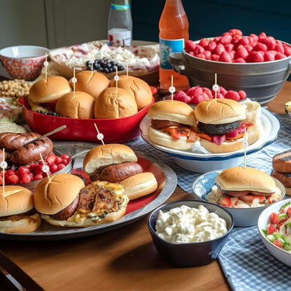 200 Cocktailspieße Bambus mit Perlen – 12cm Party & Snack Spieße