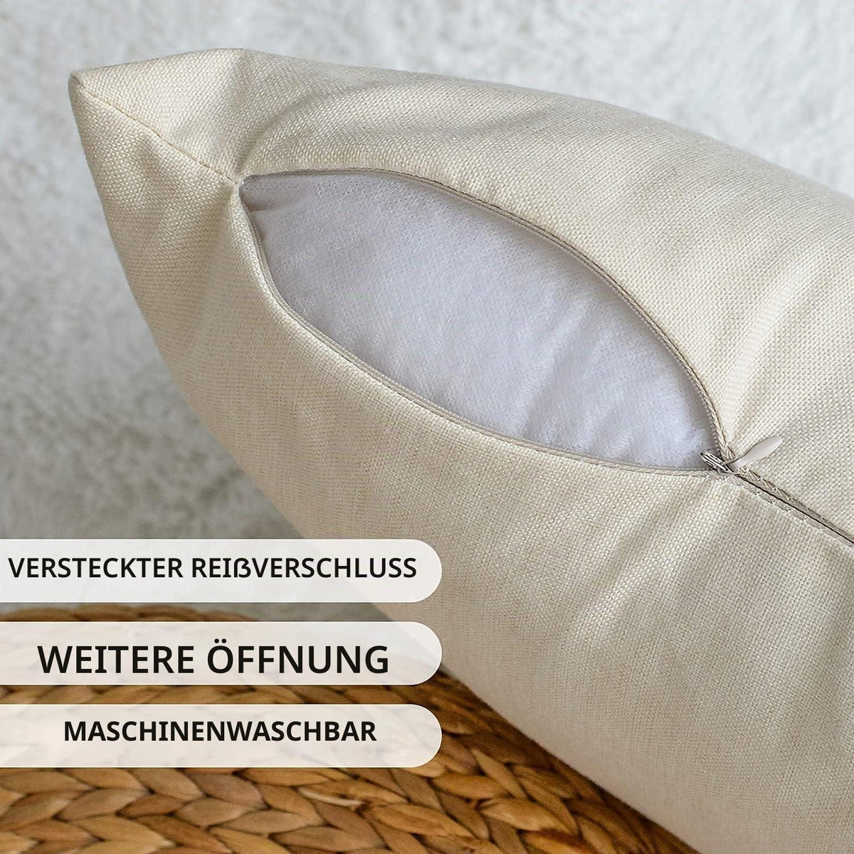 Oster Kissenbezüge 4er Set - Hasen, Blumen & Eier 45x45 cm