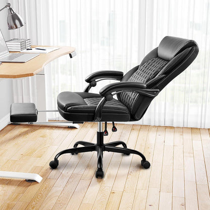 Ergonomischer Bürostuhl mit Fußstütze und Lordosenstütze