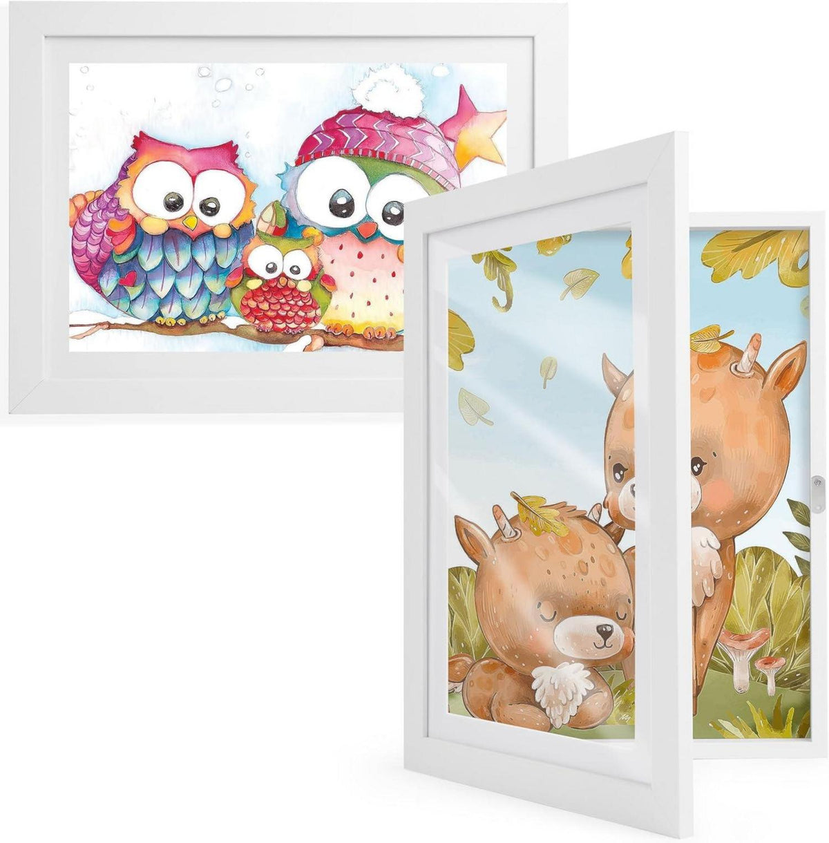 Bilderrahmen Set A4 Kinderkunst Weiß Acrylglas umweltfreundlich