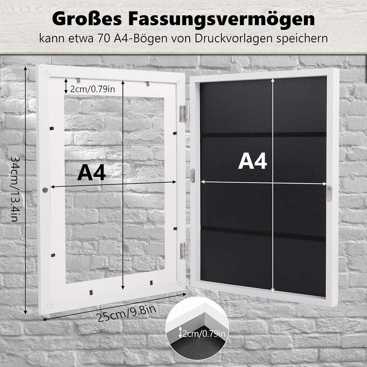 Kromapolis Kinderzeichnungen Fotocollage Rahmen Weiß A4