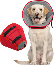Leckschutz Hund Halskrause Einstellbar Biss- Leckwunden Rot XL