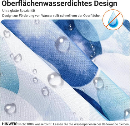 Duschvorhang Blaue Blütenblätter 280x200cm Wasserdicht